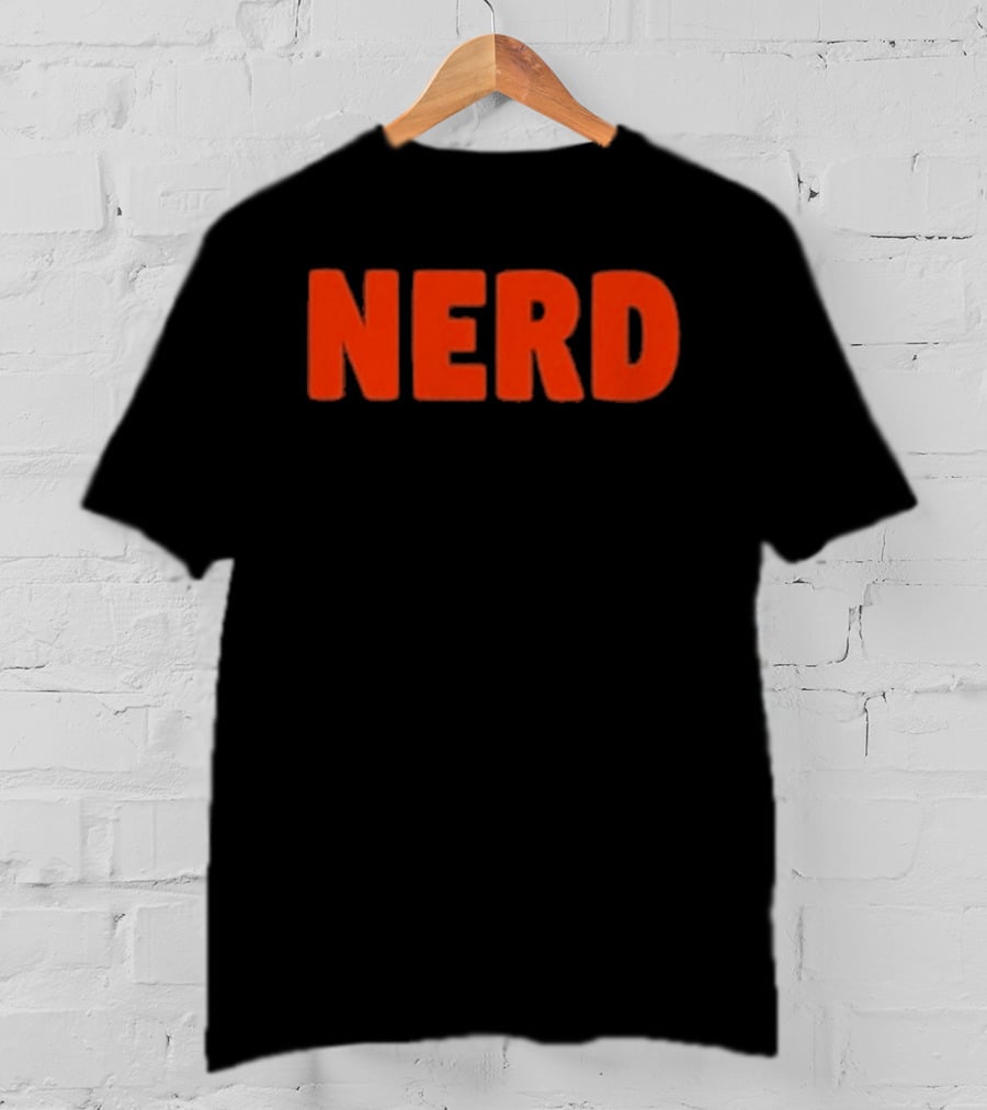 Nerd Bold Statement Novelty Lettering T-Shirt