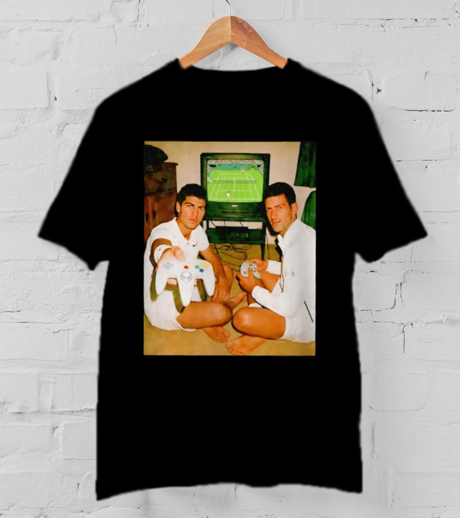 Novak Djokovic Carlos Alcaraz Gaming Showdown T-Shirt