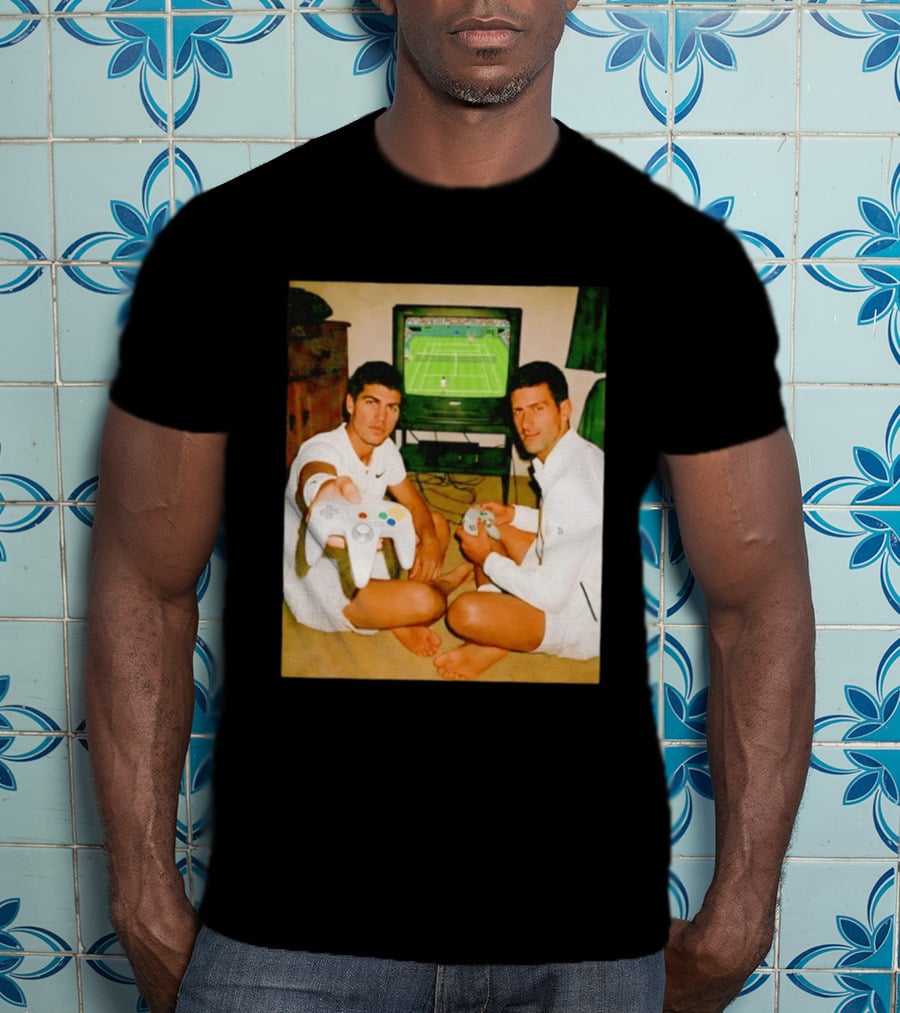 Novak Djokovic Carlos Alcaraz Gaming Showdown T-Shirt