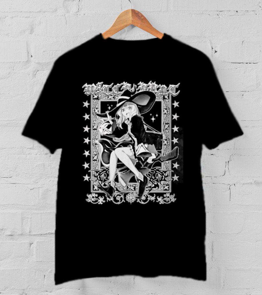 Elaina Witch Craft Anime Girl Manga Magic Gothic Floral Frame T-Shirt