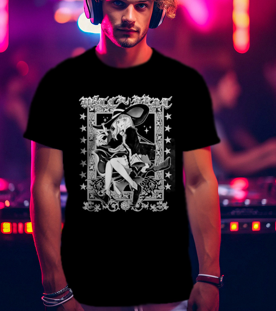 Elaina Witch Craft Anime Girl Manga Magic Gothic Floral Frame T-Shirt