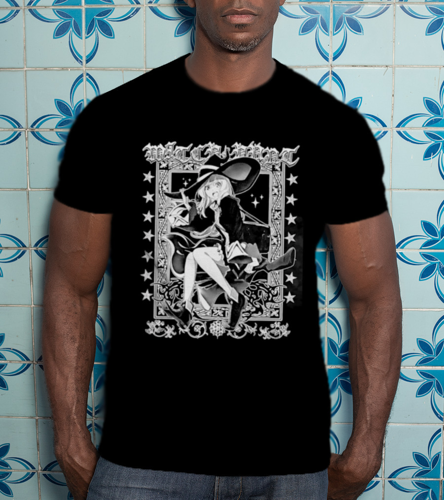 Elaina Witch Craft Anime Girl Manga Magic Gothic Floral Frame T-Shirt