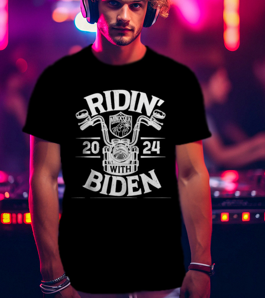 Ridin' With Biden 2024 Minocqua Brewing Company T-Shirt