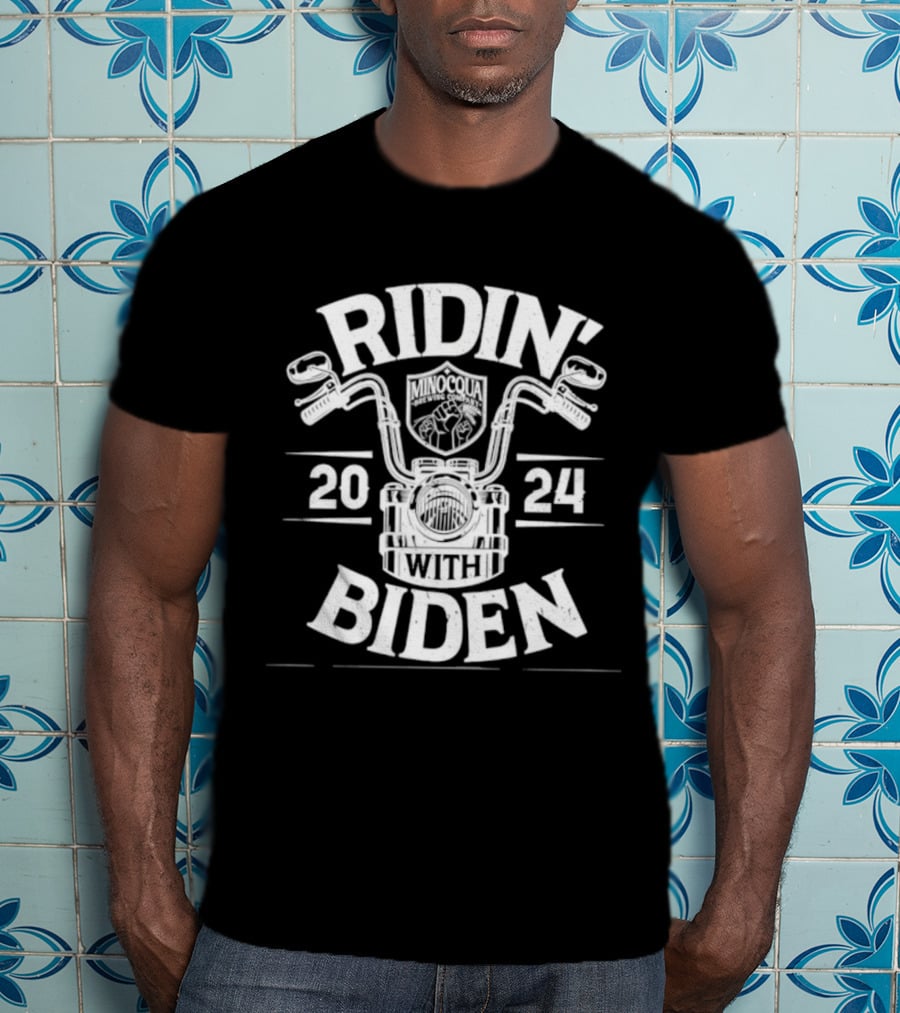 Ridin' With Biden 2024 Minocqua Brewing Company T-Shirt