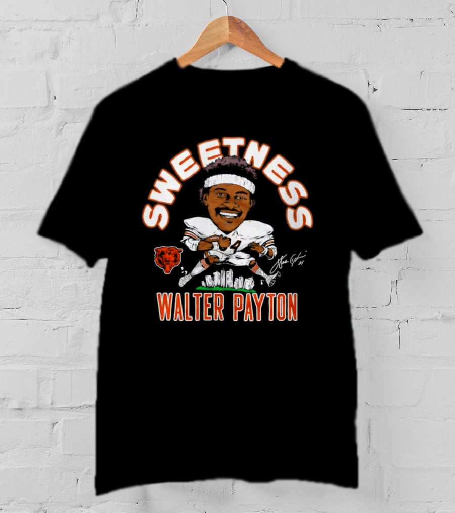 Sweetness Walter Payton Chicago Bears Caricature T-Shirt