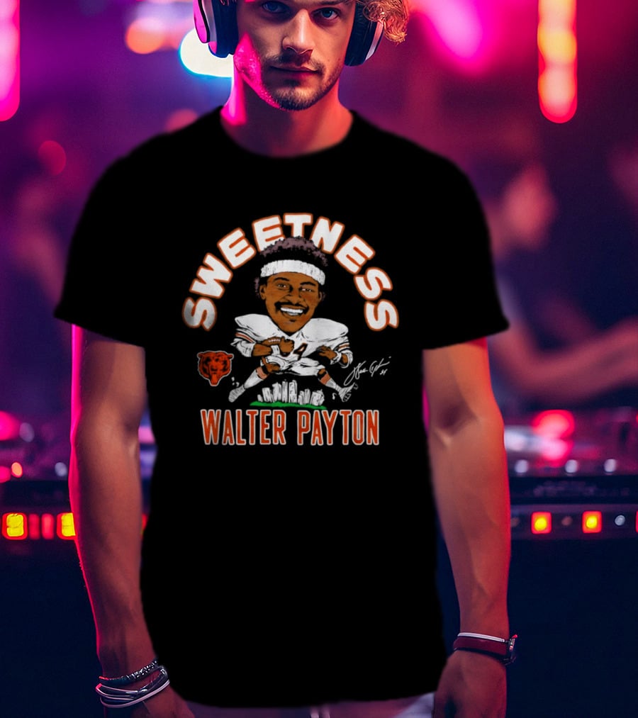 Sweetness Walter Payton Chicago Bears Caricature T-Shirt