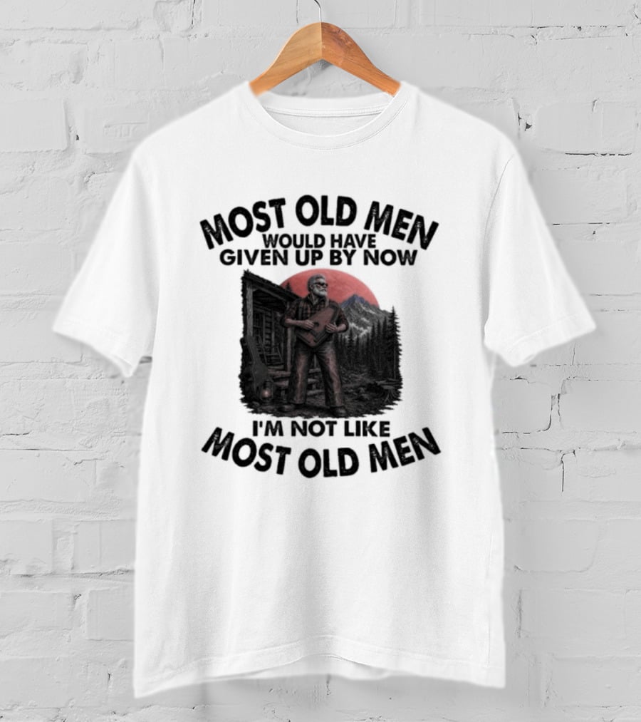 Most Old Men Would Have Given Up By Now Autoharp I'm Not Like Most Old Men T-Shirt