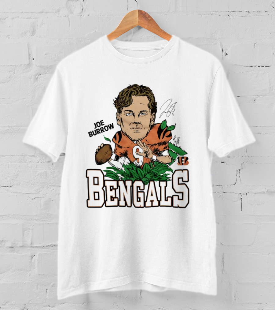 Joe Burrow Bengals Football Caricature Cincinnati T-Shirt