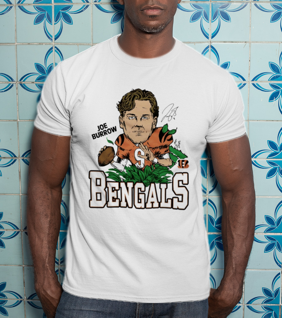 Joe Burrow Bengals Football Caricature Cincinnati T-Shirt