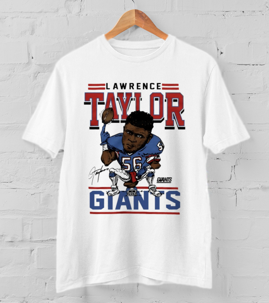 Lawrence Taylor Giants Football Caricature Number 56 T-Shirt