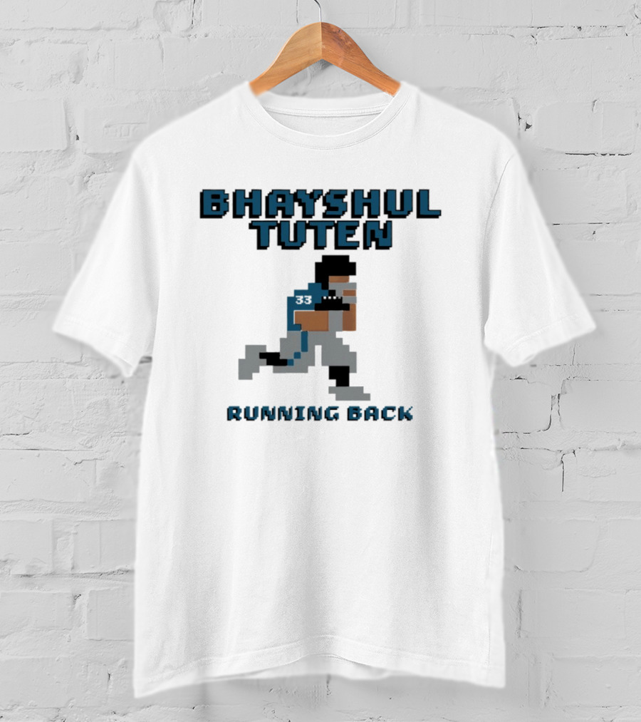 Bhayshul Tuten Running Back Pixelated Athlete Jacksonville Jaguars Football RB Baller T-Shirt