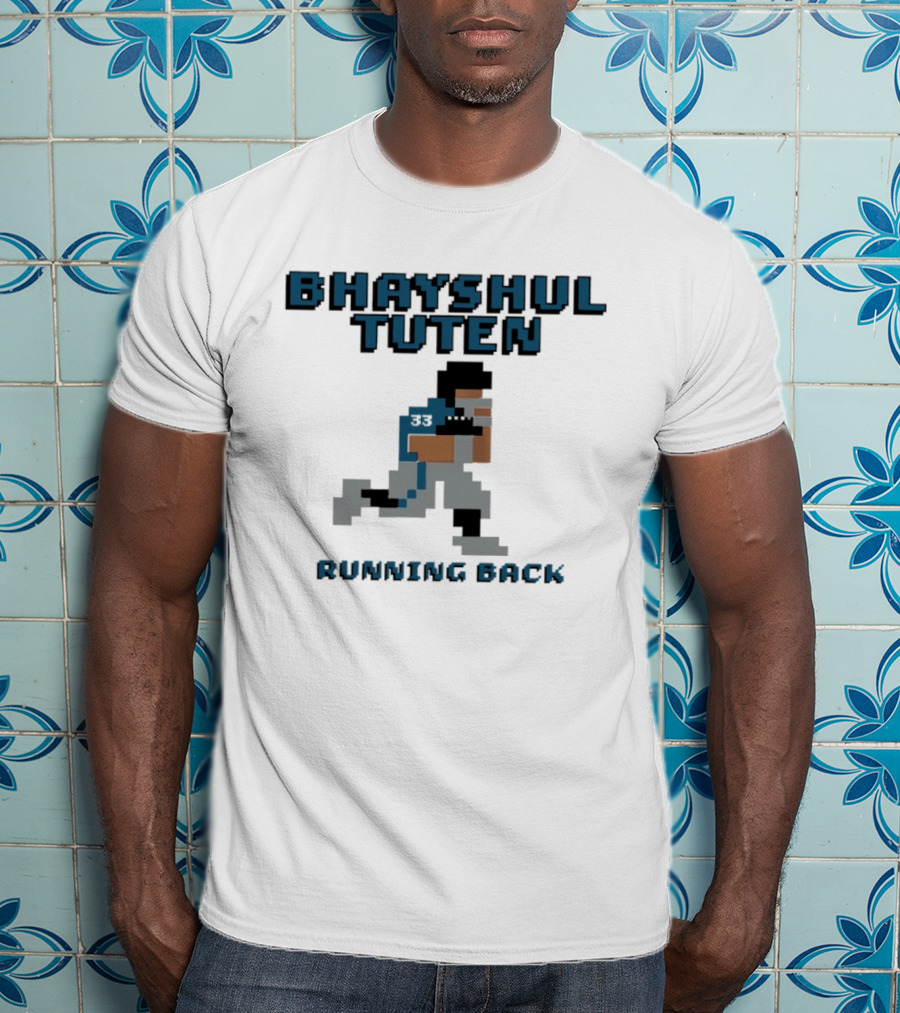 Bhayshul Tuten Running Back Pixelated Athlete Jacksonville Jaguars Football RB Baller T-Shirt