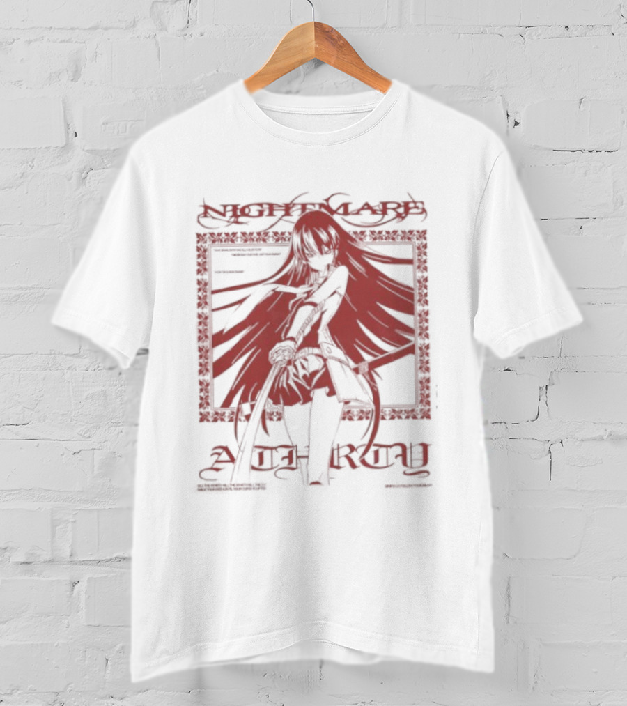 Nightmare Athrty Anime Girl Sword Art Magic Mics Time Warp Famco Brands T-Shirt