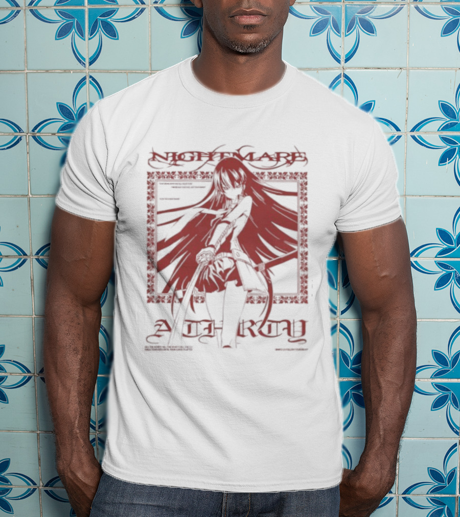 Nightmare Athrty Anime Girl Sword Art Magic Mics Time Warp Famco Brands T-Shirt