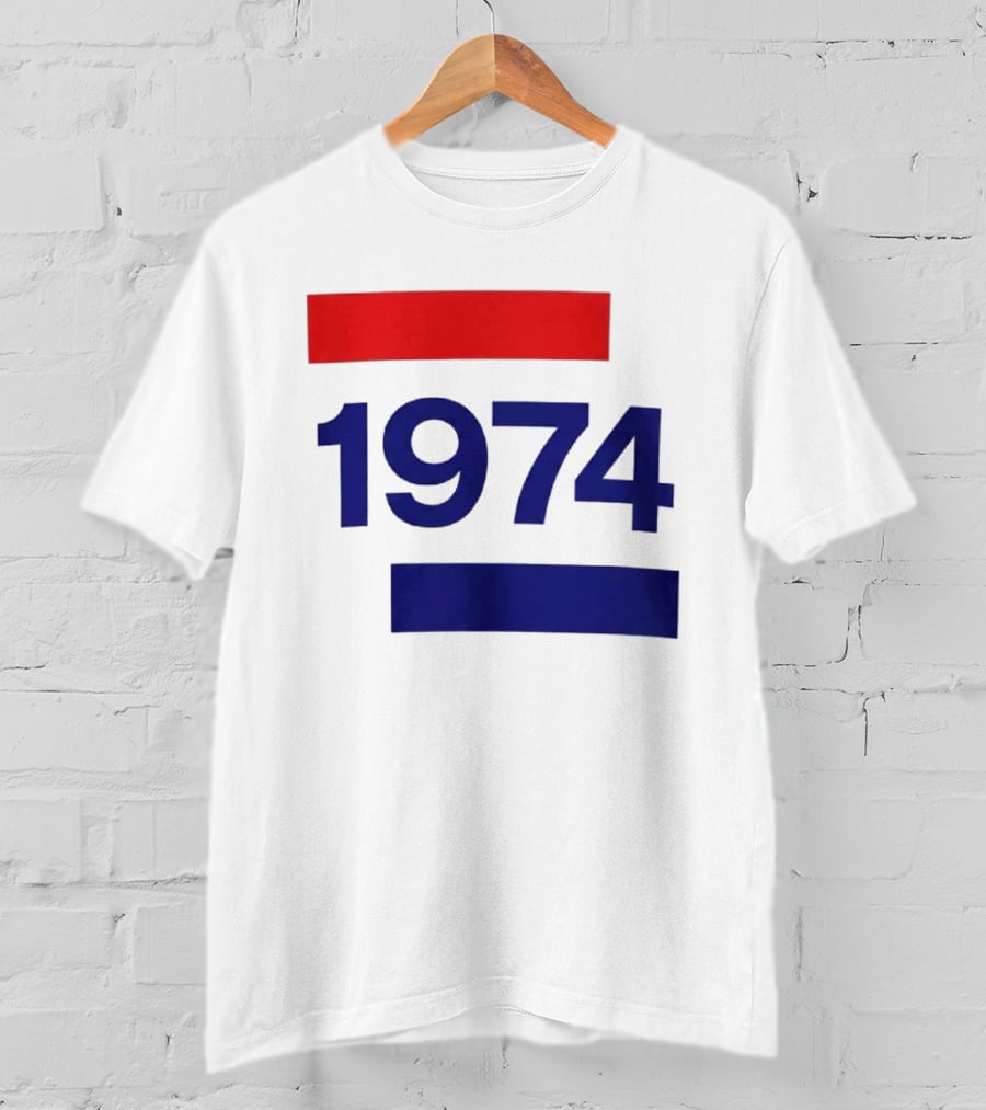 Chris Martin 1974 Vintage Blue And Red Stripes T-Shirt