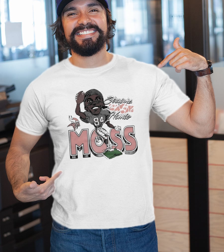 Moss Minnesota Vikings Straight Cash Homie Football Caricature T-Shirt