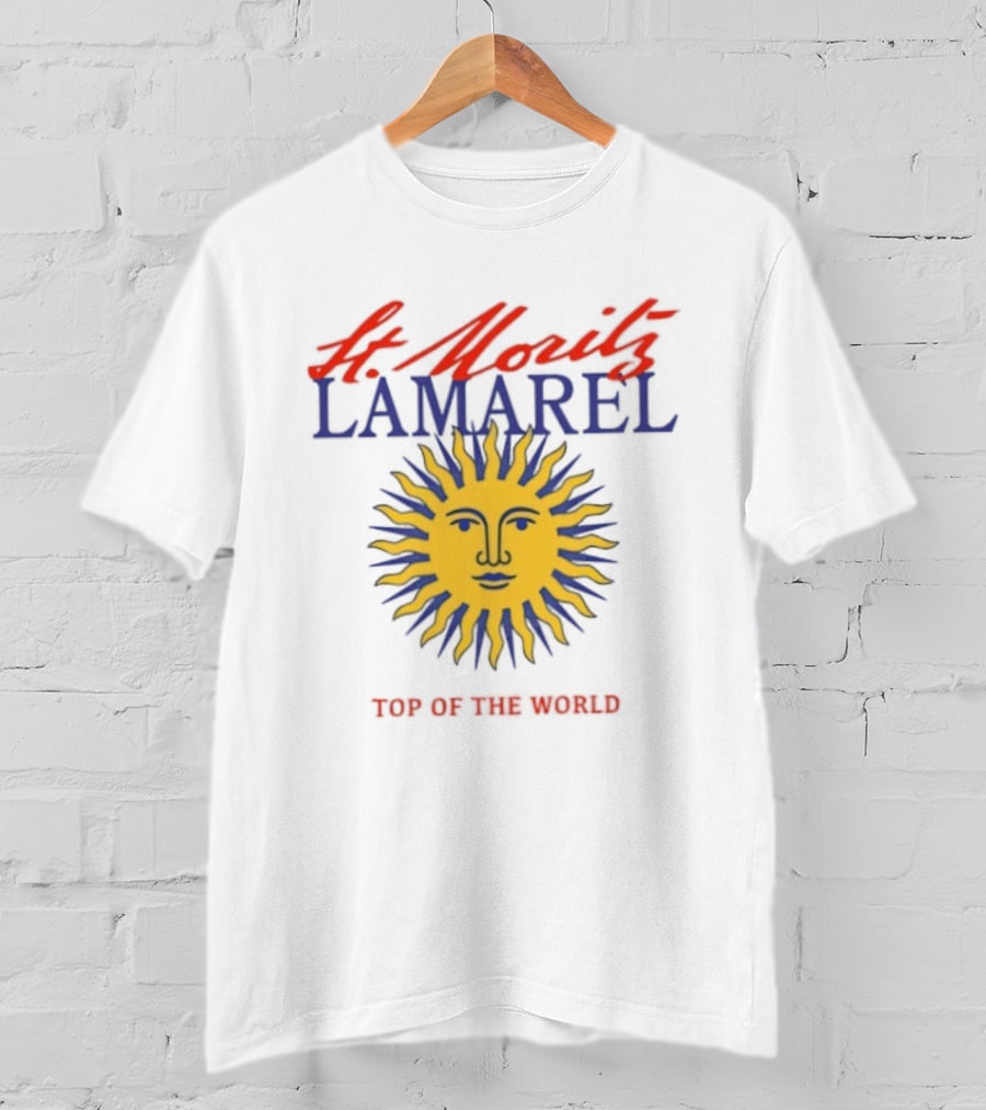 St Moritz Lamarel Sunburst Top Of The World Ski Resort T-Shirt