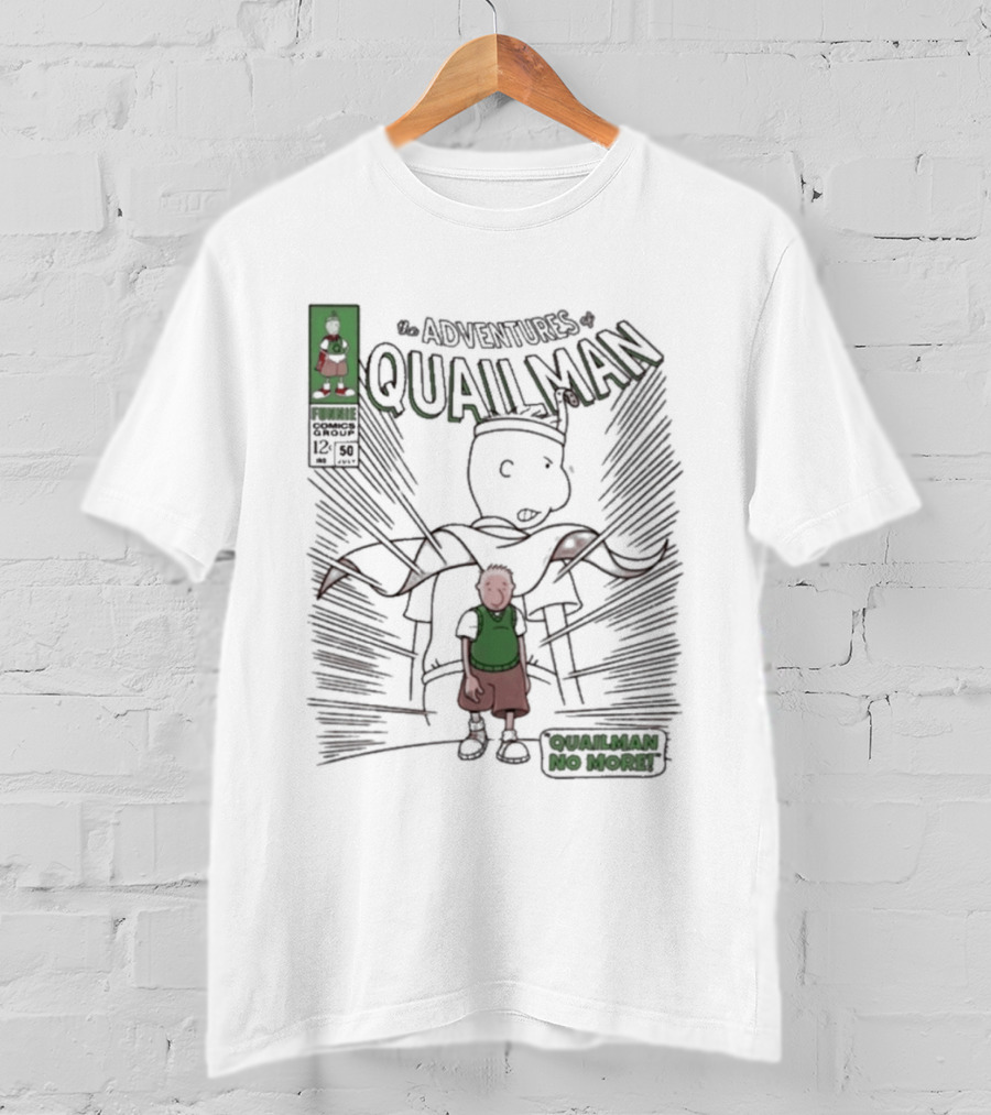 The Adventures Quailman No More Comic Style Retro Hero T-Shirt