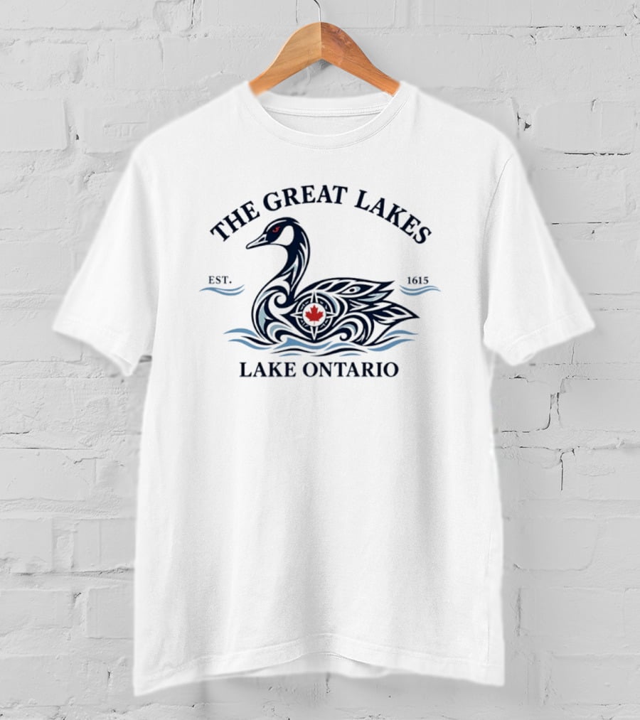 The Great Lakes Canada Goose Lake Ontario Est 1615 T-Shirt