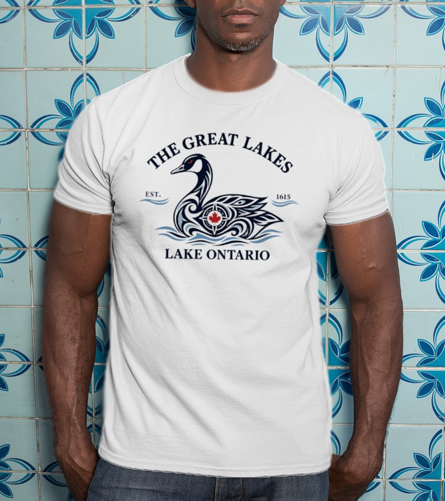 The Great Lakes Canada Goose Lake Ontario Est 1615 T-Shirt