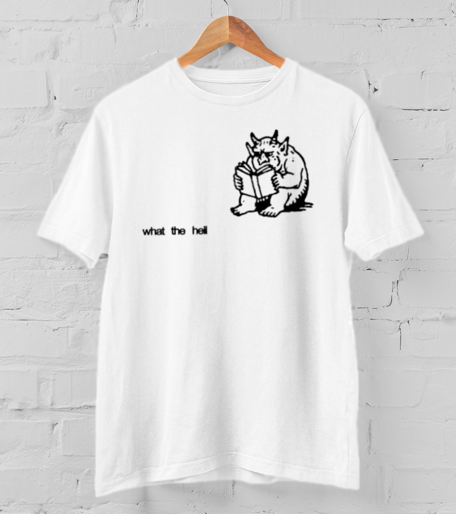 What The Hell Devil Reading Book What The Hell T-Shirt