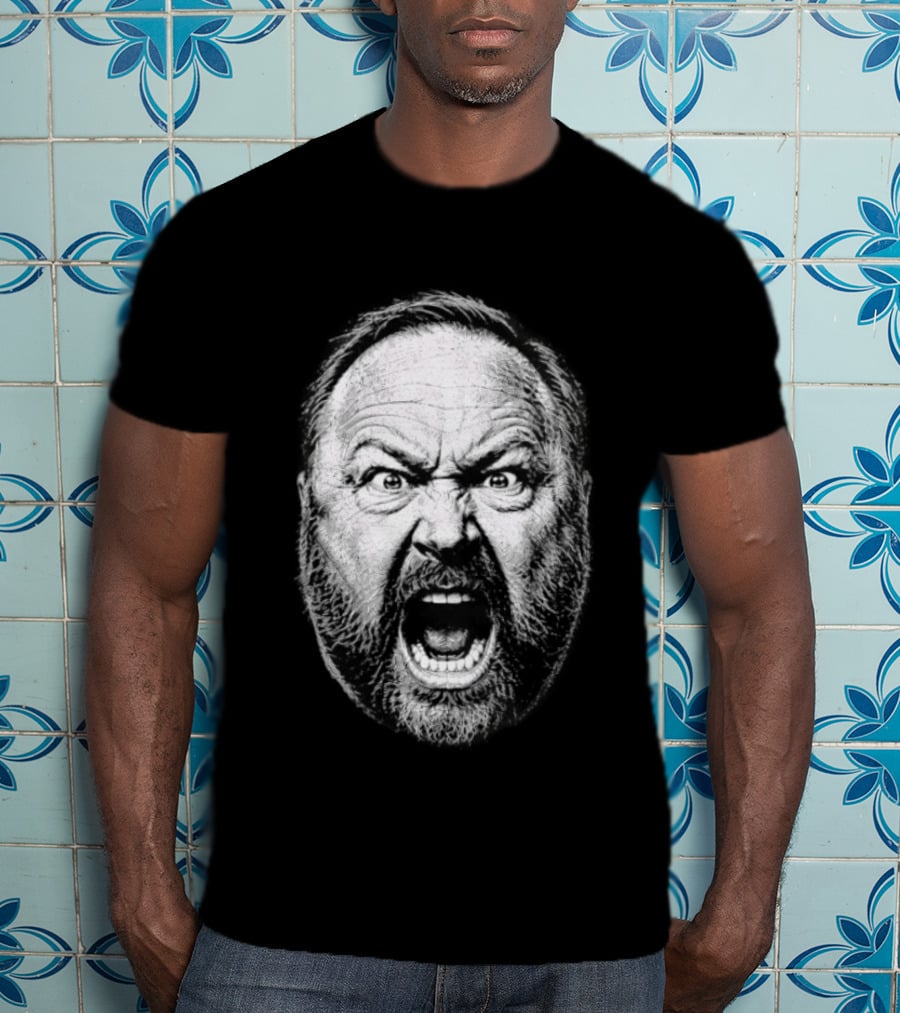 Alex Jones Intense Expression Battle Cry T-Shirt