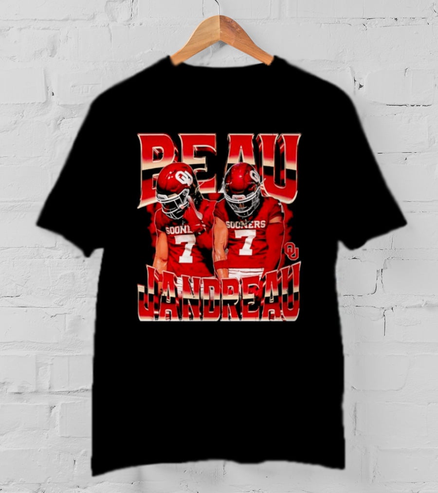 Beau Jandreau Oklahoma Sooners Football Number 7 NCAA Player Collage T-Shirt
