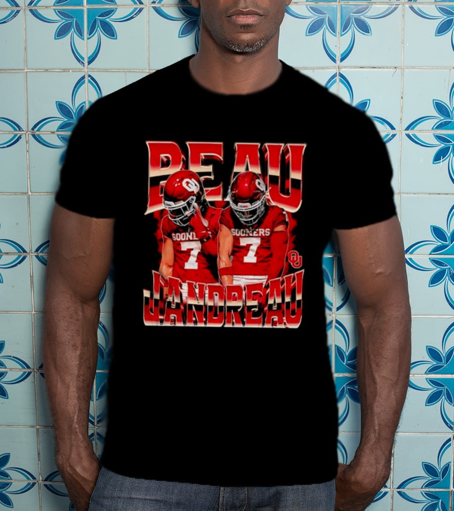 Beau Jandreau Oklahoma Sooners Football Number 7 NCAA Player Collage T-Shirt