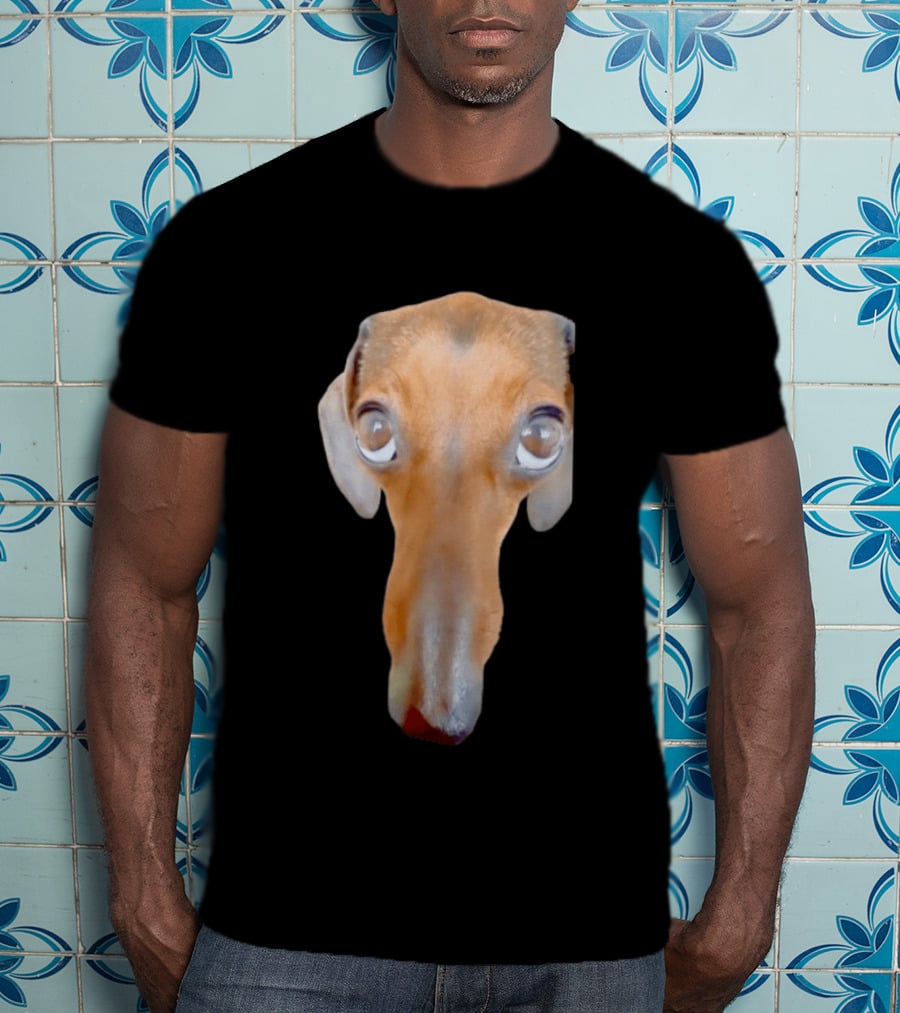 Big Ol Weiner Dog Dachshund Puppy Face Funny Novelty T-Shirt