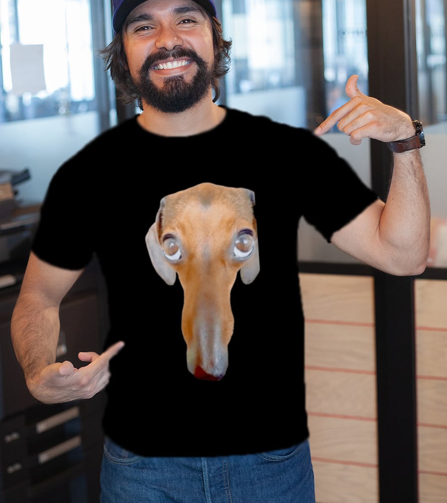 Big Ol Weiner Dog Dachshund Puppy Face Funny Novelty T-Shirt