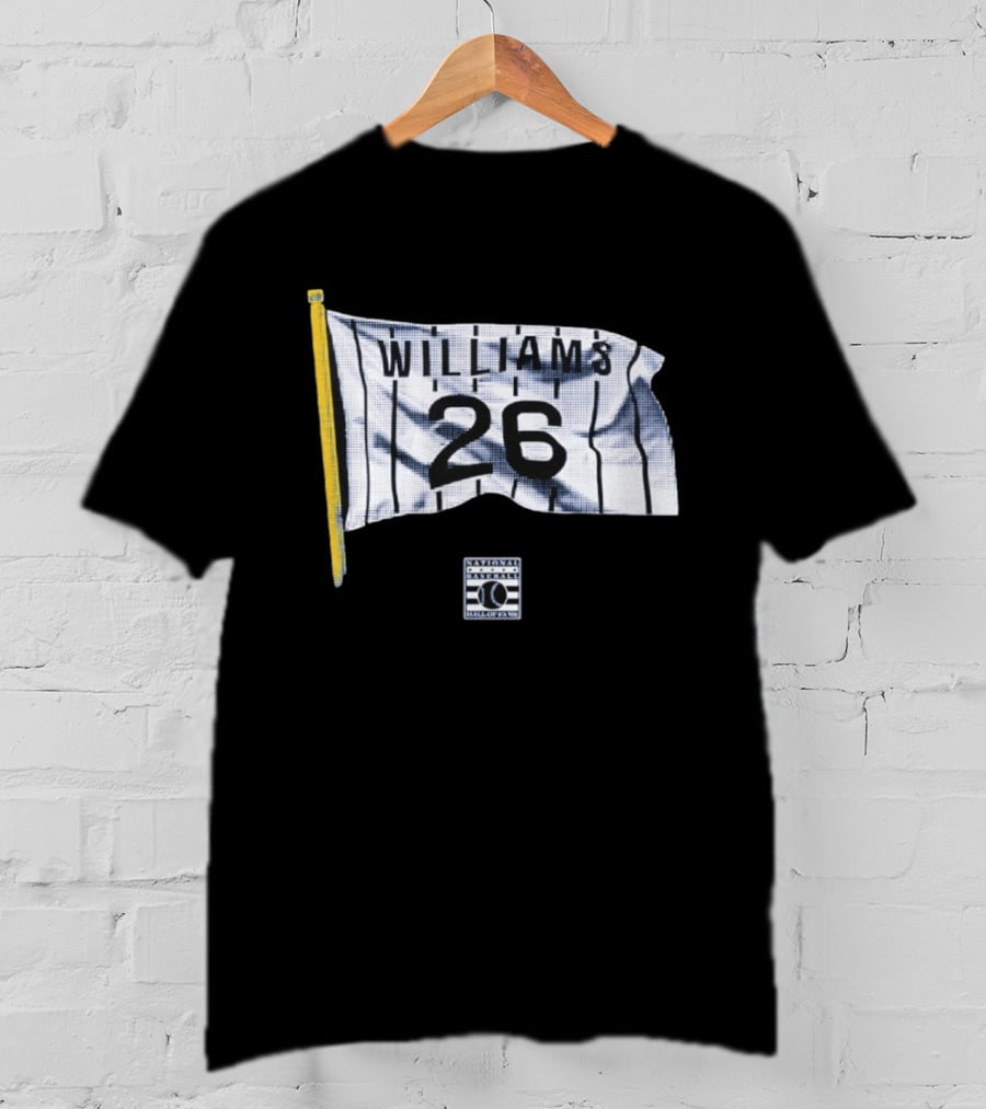 Billy Williams 26 Chicago Cubs Flag National Baseball Hall Of Fame T-Shirt