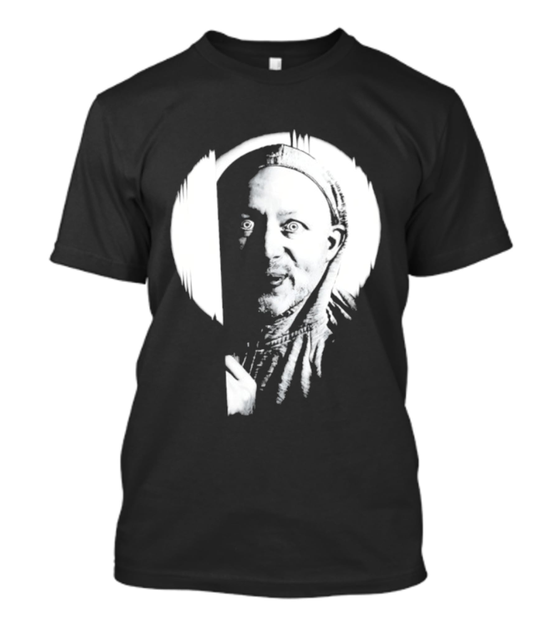 Brian Limond Curious Guy Face Sketch Circle T-Shirt
