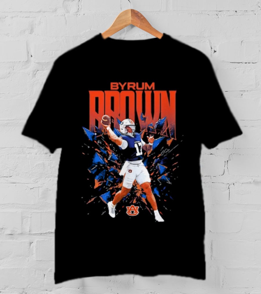 Byrum Brown Auburn Tigers Football Player T-Shirt