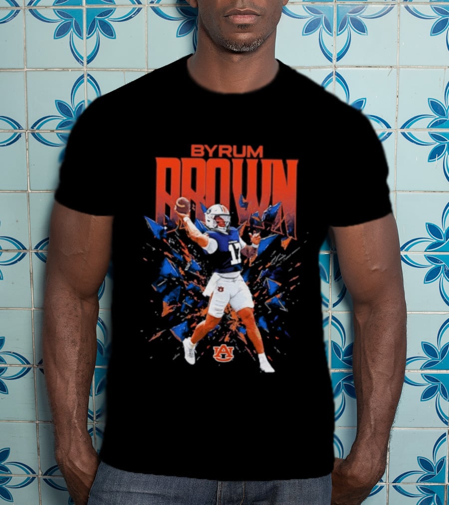 Byrum Brown Auburn Tigers Football Player T-Shirt
