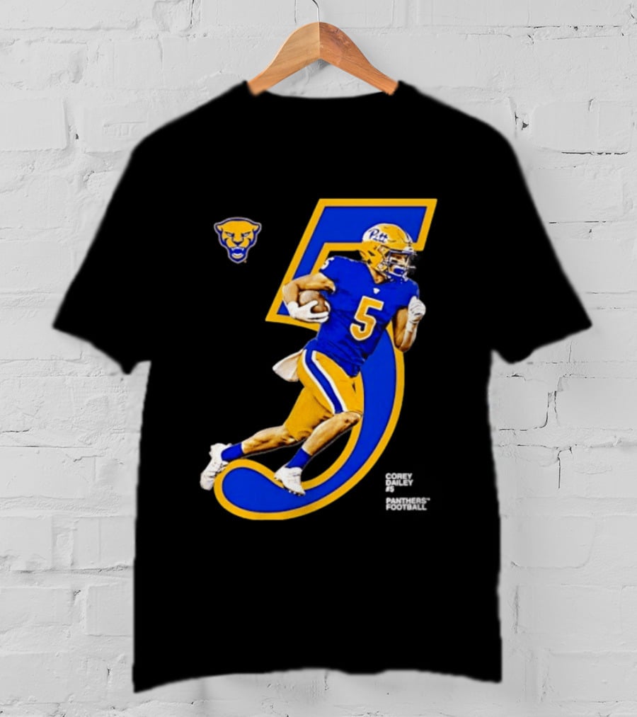 Pitt Panthers Corey Dailey 5 Football Jersey Number T-Shirt