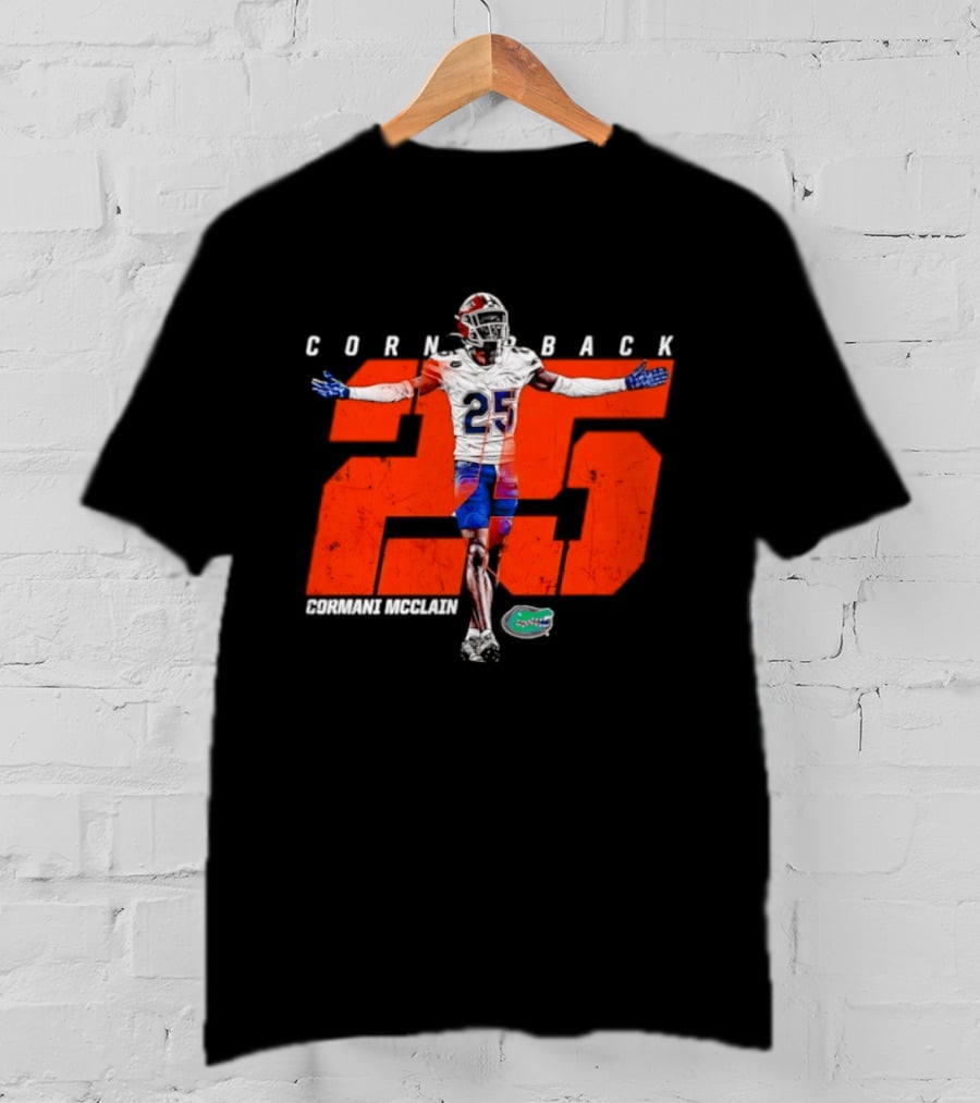 Cormani McClain #25 Corn Back Florida Gators NCAA Football Player T-Shirt