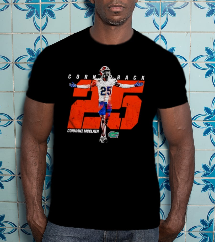 Cormani McClain #25 Corn Back Florida Gators NCAA Football Player T-Shirt