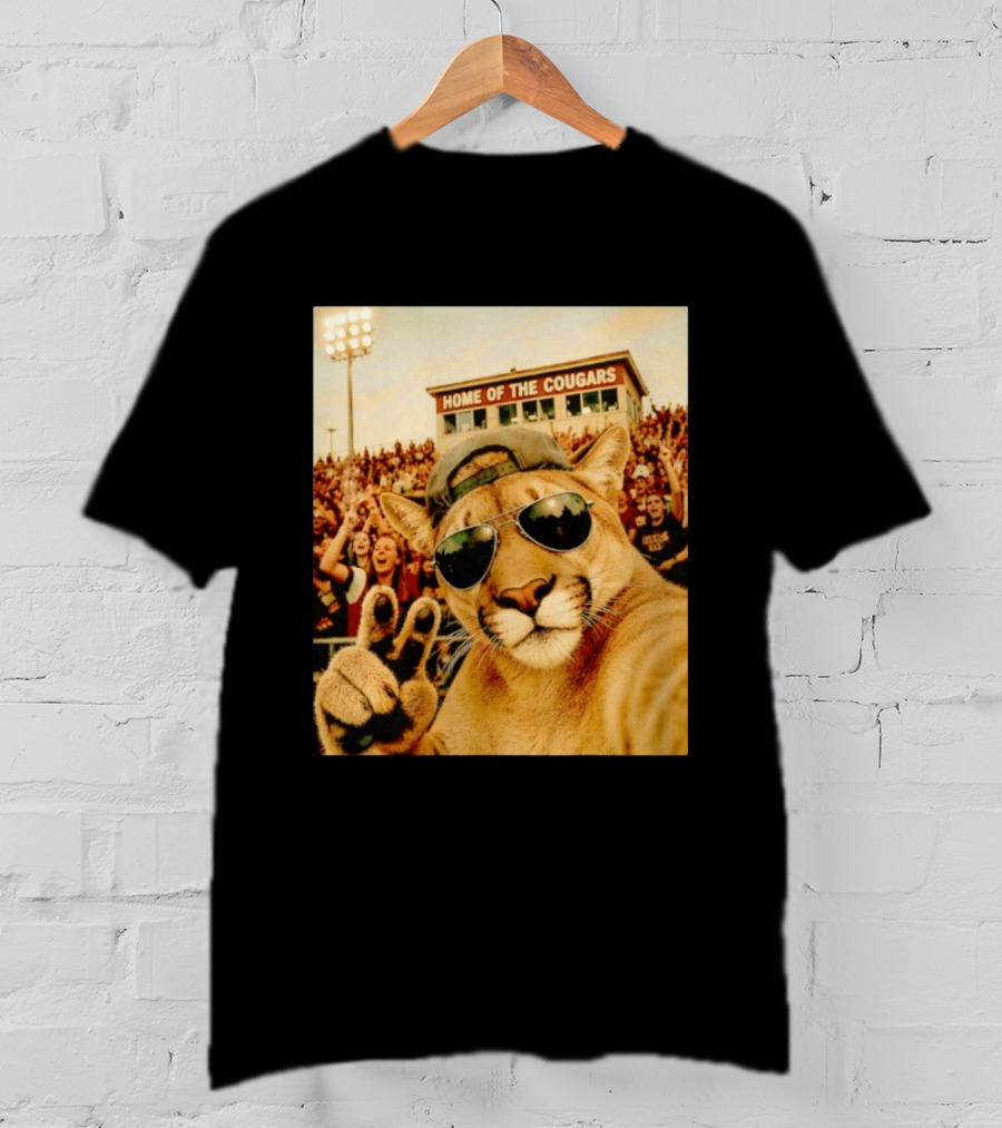 Cougar Selfie Home Of The Cougars Game Day Crowd T-Shirt