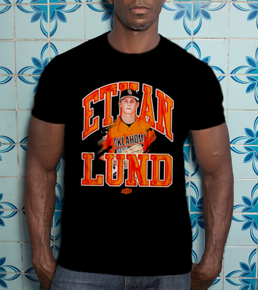Ethan Lund Oklahoma State Cowboys Baseball T-Shirt