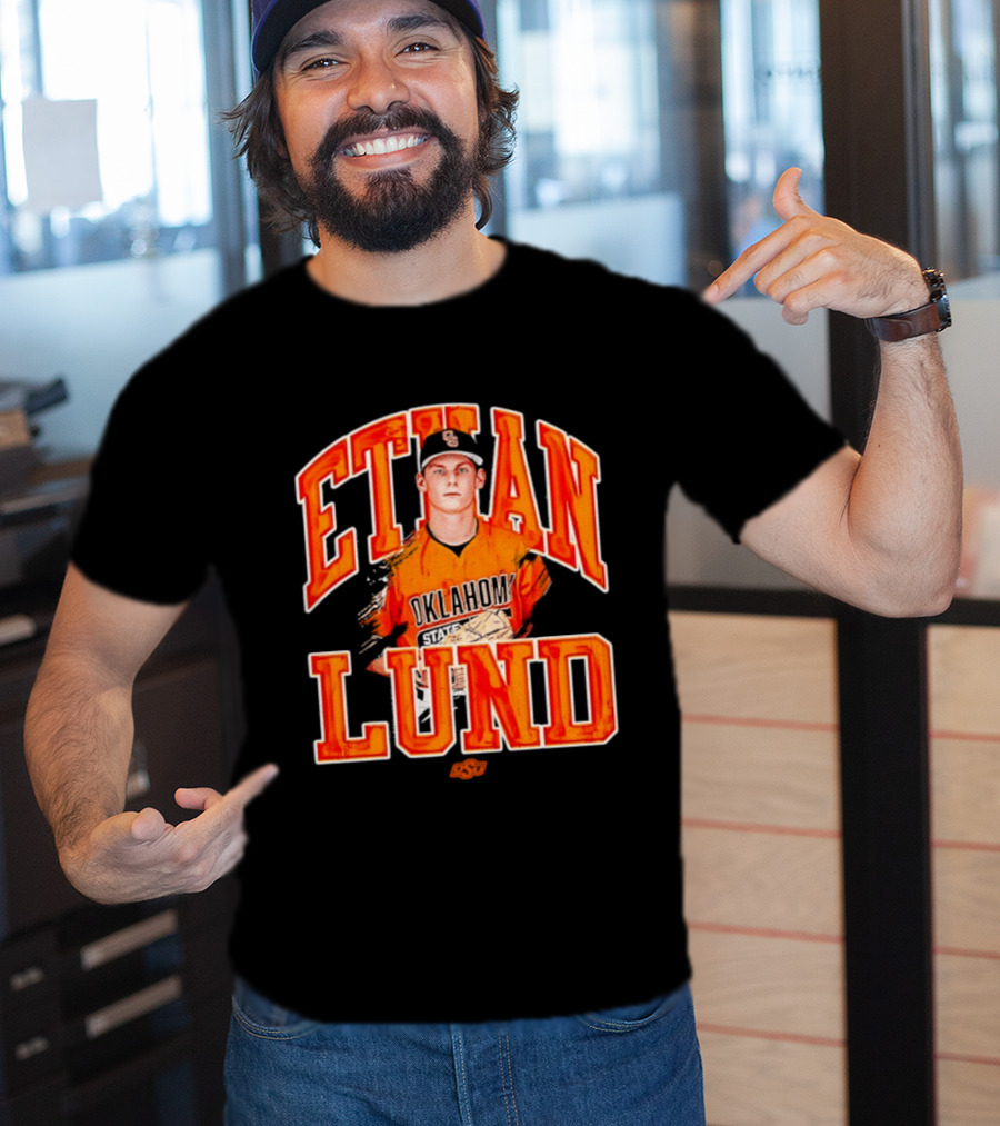 Ethan Lund Oklahoma State Cowboys Baseball T-Shirt
