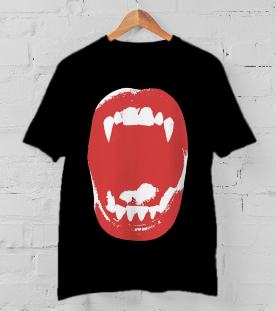 Vampire Fangs Open Mouth Red T-Shirt