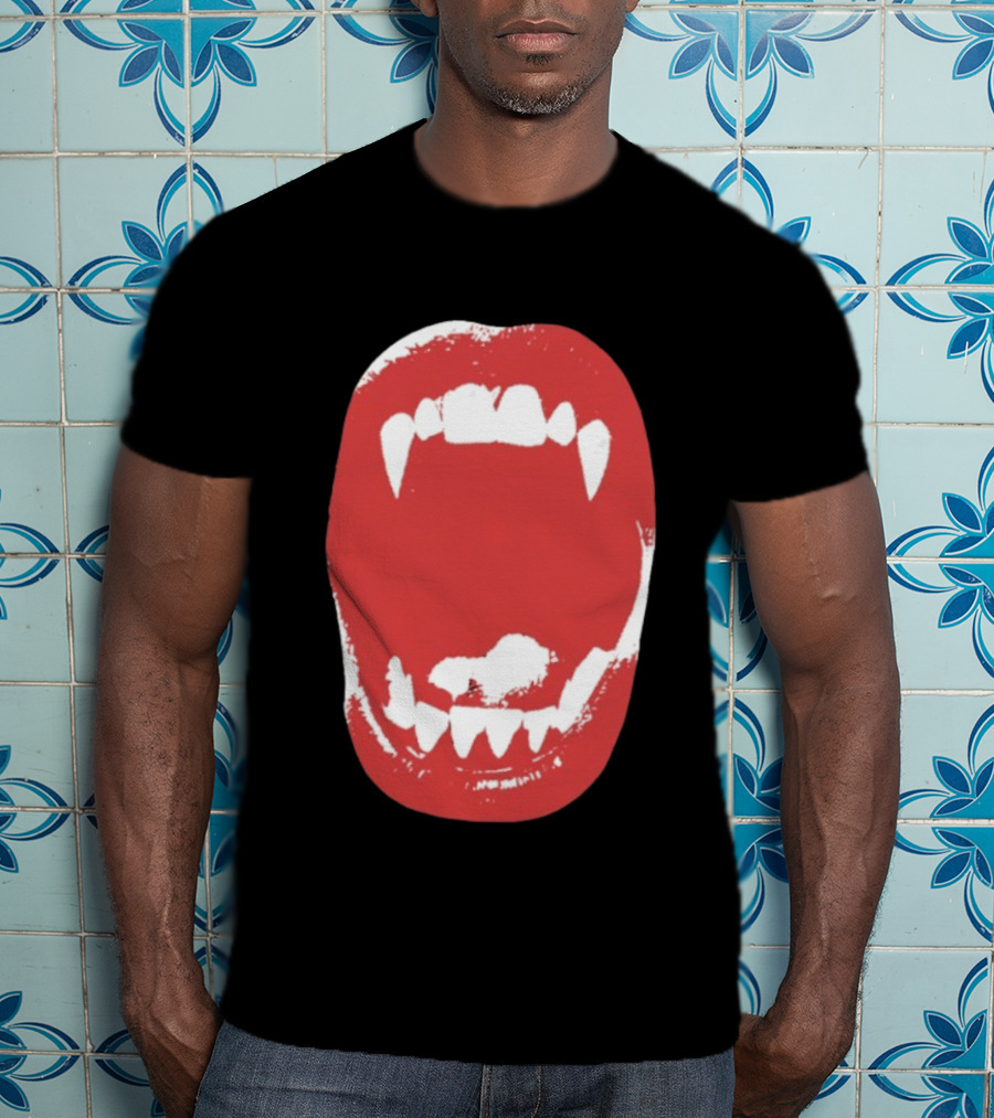 Vampire Fangs Open Mouth Red T-Shirt
