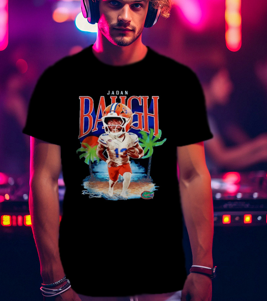 Jadan Baugh Florida Gators NCAA Football Player Beach Palms T-Shirt
