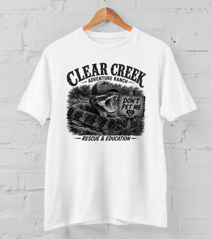 Clear Creek Adventure Ranch Don't Pet Me Rescue Education T-Shirt