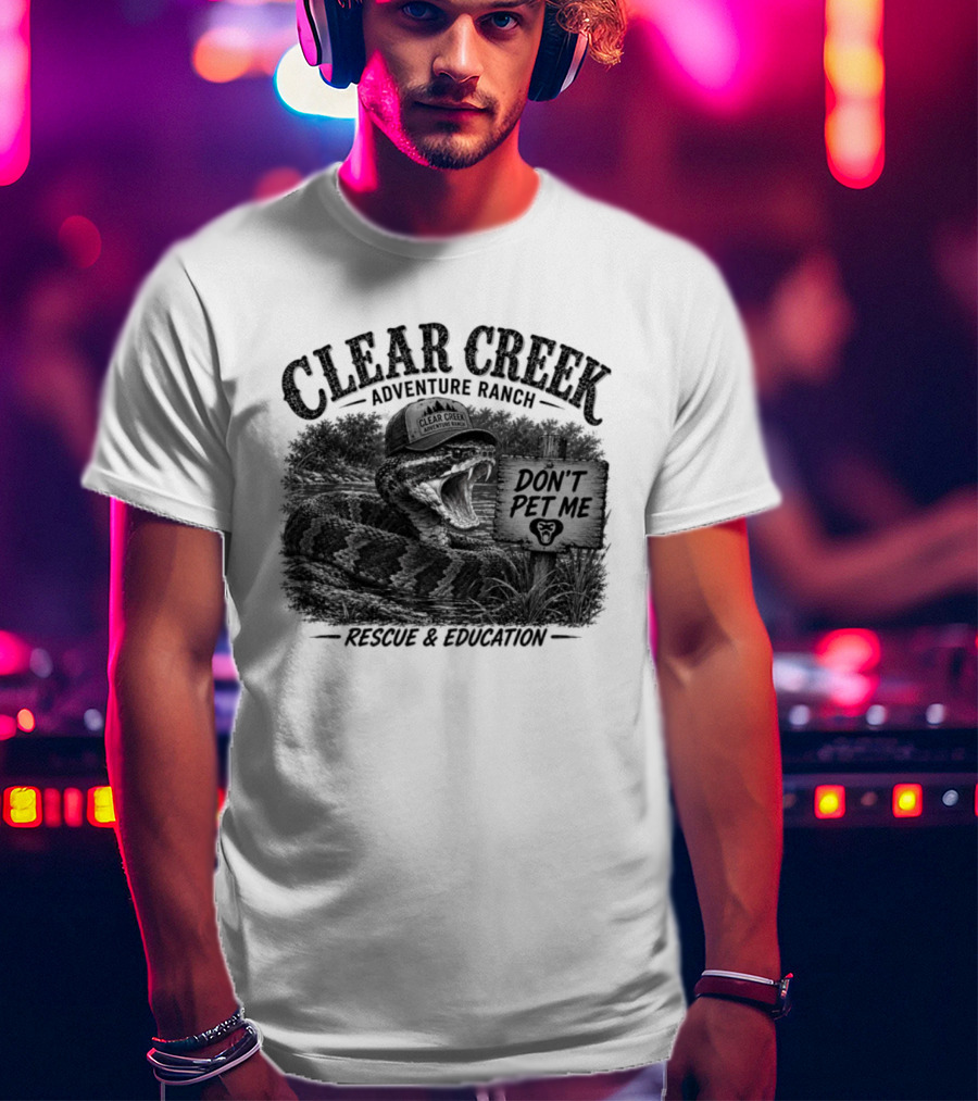 Clear Creek Adventure Ranch Don't Pet Me Rescue Education T-Shirt