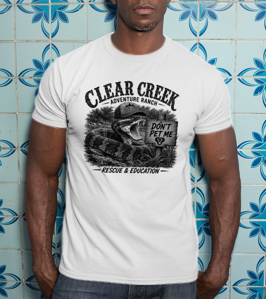 Clear Creek Adventure Ranch Don't Pet Me Rescue Education T-Shirt