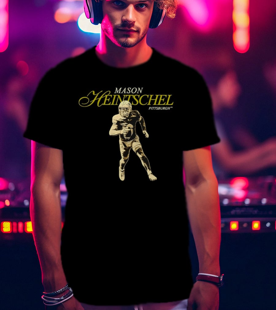 Mason Heintschel Pitt Panthers Football Player Action Pose T-Shirt