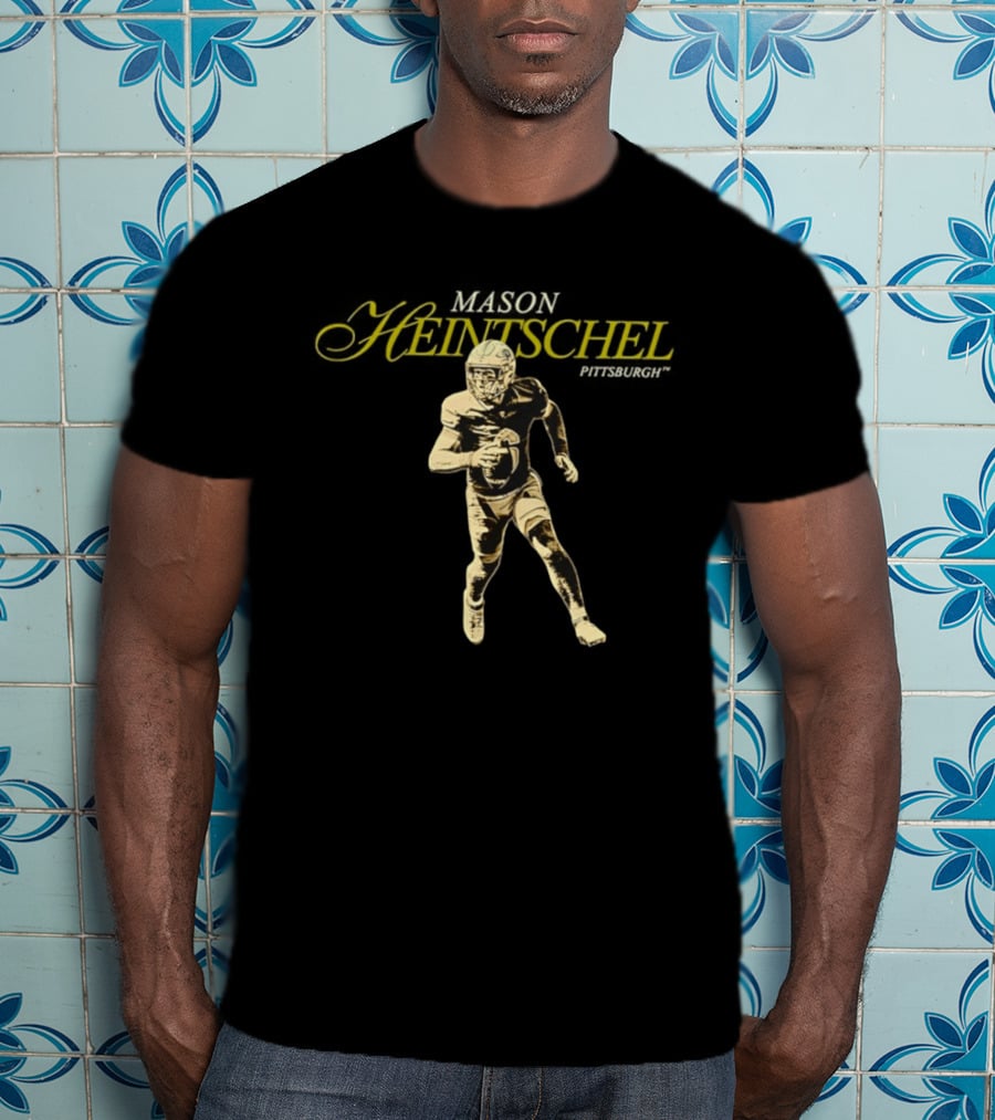 Mason Heintschel Pitt Panthers Football Player Action Pose T-Shirt