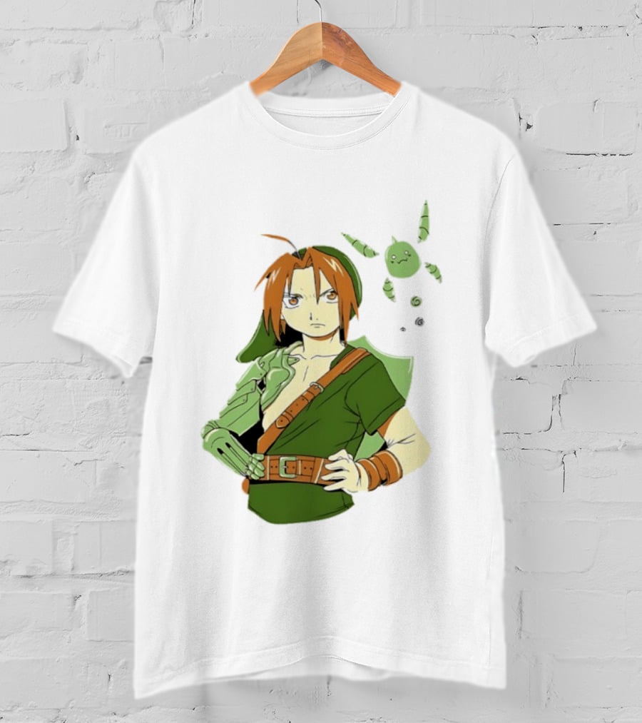 Edward Elric Crossover With Link Costume From Fullmetal Alchemist T-Shirt