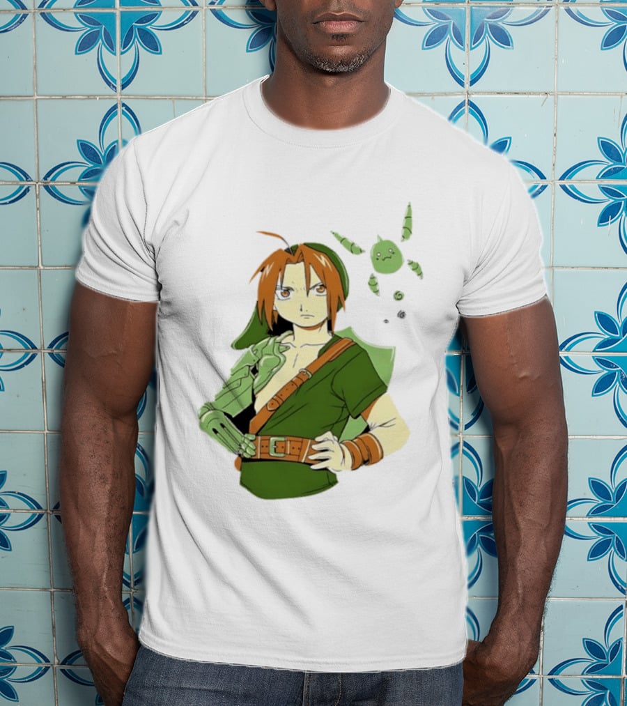 Edward Elric Crossover With Link Costume From Fullmetal Alchemist T-Shirt